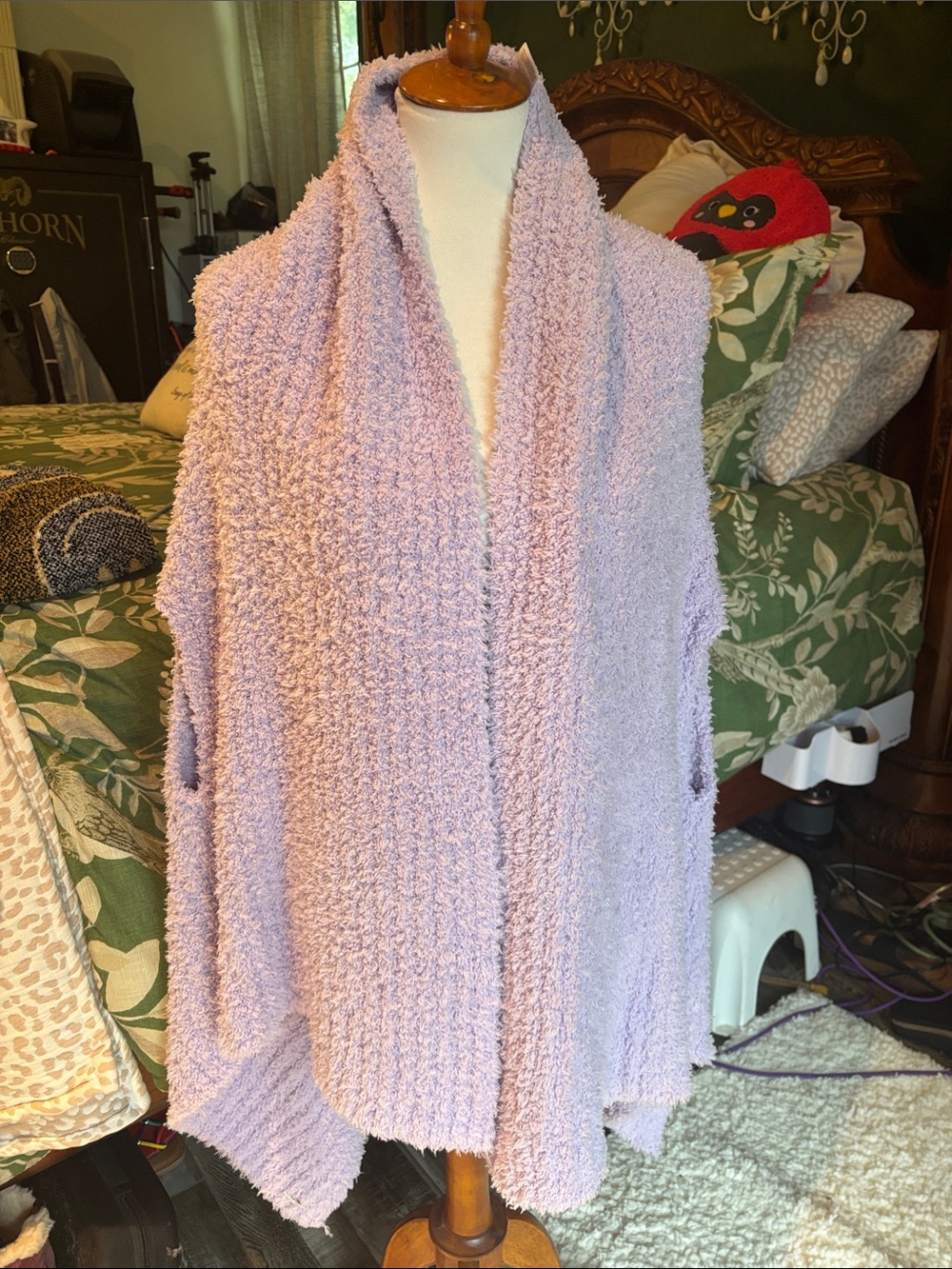 Lavender Cozy Open-Front Women's Sweater - Brand Unspecified